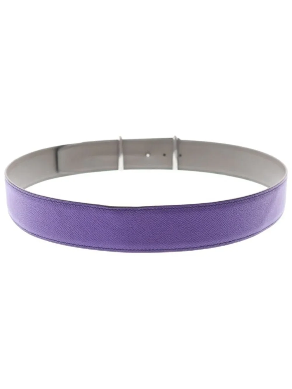 Hermes Constance Idem Reversible Belt Purple Gray